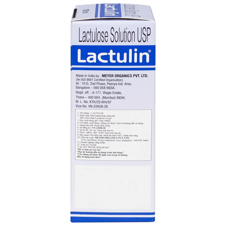 Thuốc Lactulin 10g Meyer giúp dự phòng và điều trị bệnh não do gan, táo bón mạn tính (100ml)