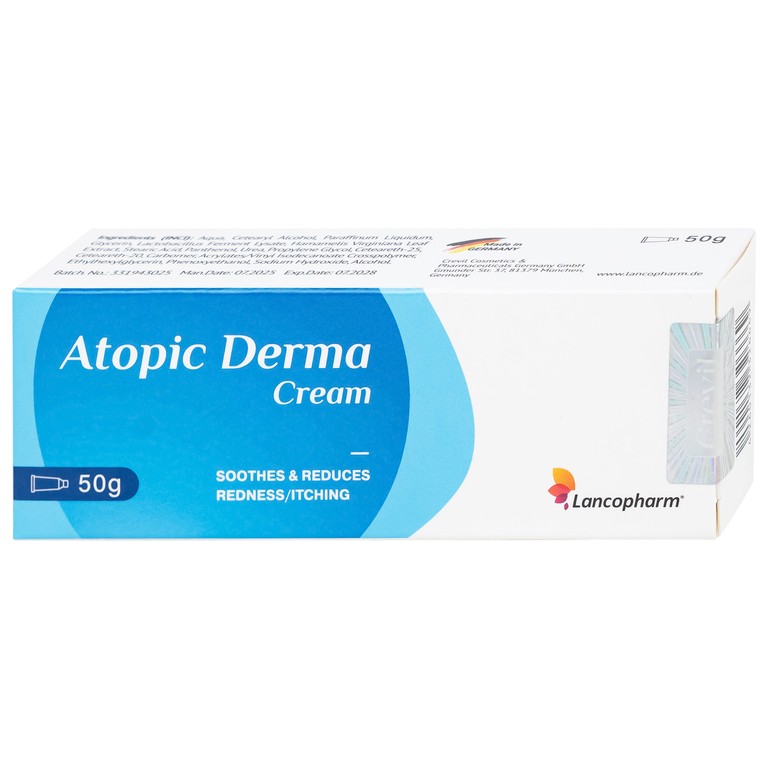 Kem bôi Atopic Derma Cream Lancopharm dưỡng ẩm, giảm kích ứng cho viêm da cơ địa (50g)