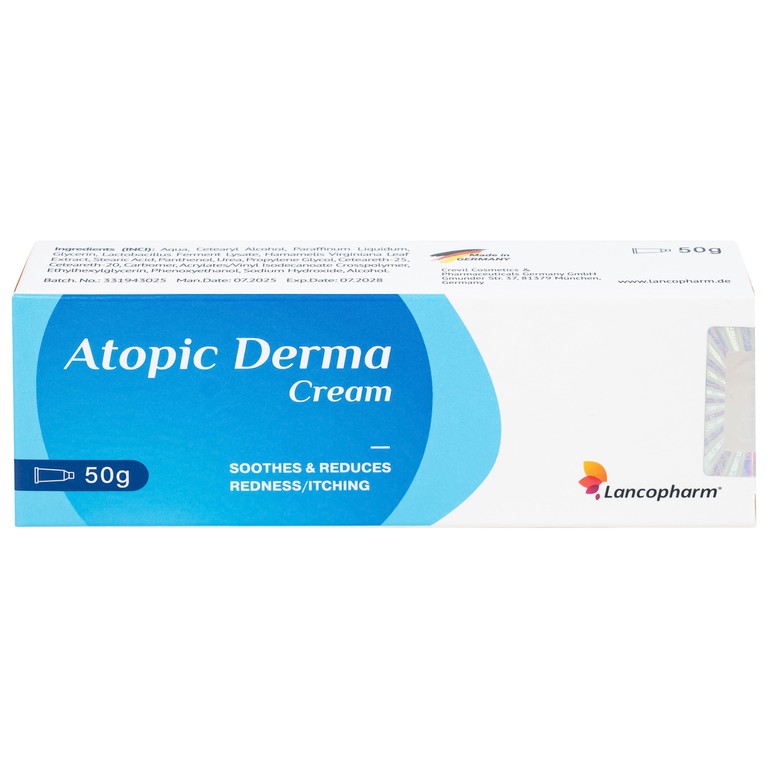 Kem bôi Atopic Derma Cream Lancopharm dưỡng ẩm, giảm kích ứng cho viêm da cơ địa (50g)