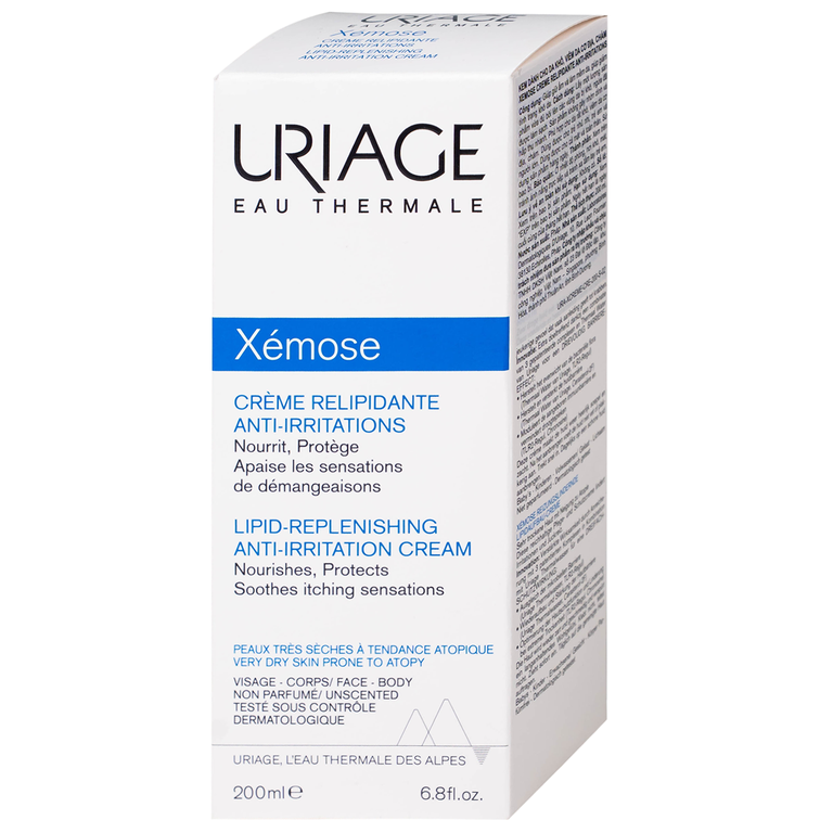 Kem bôi Uriage Xémose Crème Replipidante Anti-Irriations giảm viêm da cơ địa, mềm da (200ml)