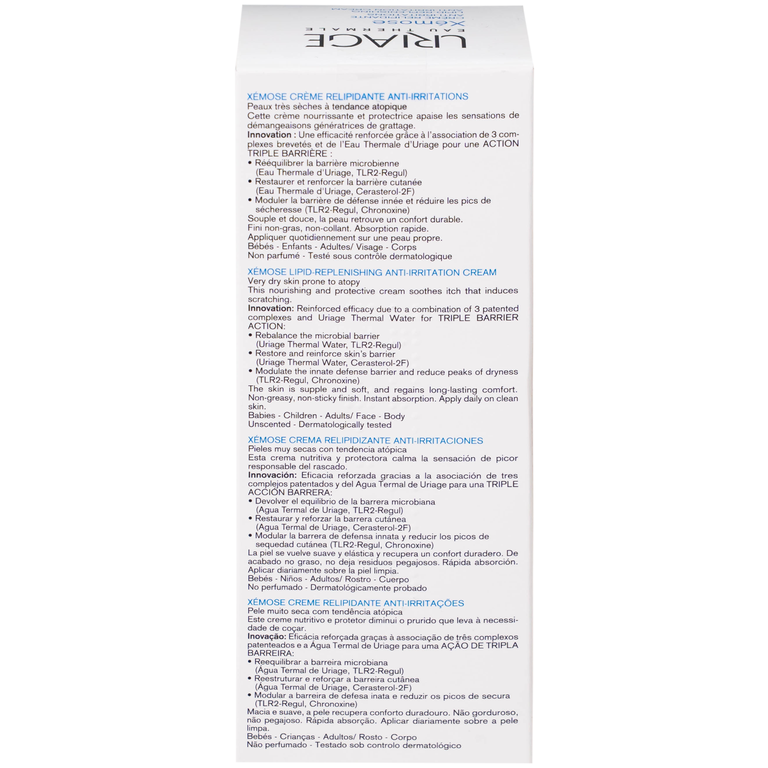 Kem bôi Uriage Xémose Crème Replipidante Anti-Irriations giảm viêm da cơ địa, mềm da (200ml)