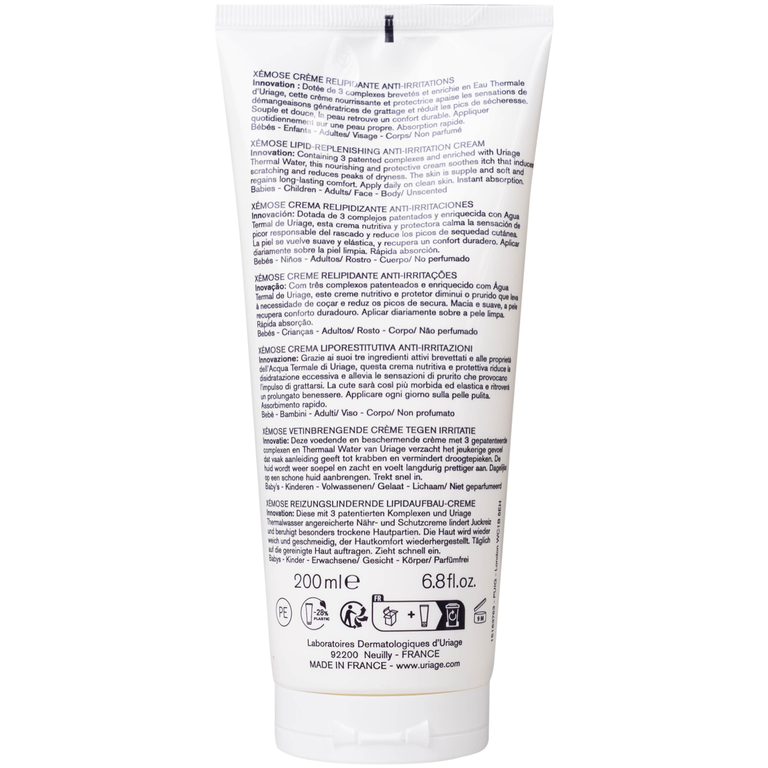 Kem bôi Uriage Xémose Crème Replipidante Anti-Irriations giảm viêm da cơ địa, mềm da (200ml)