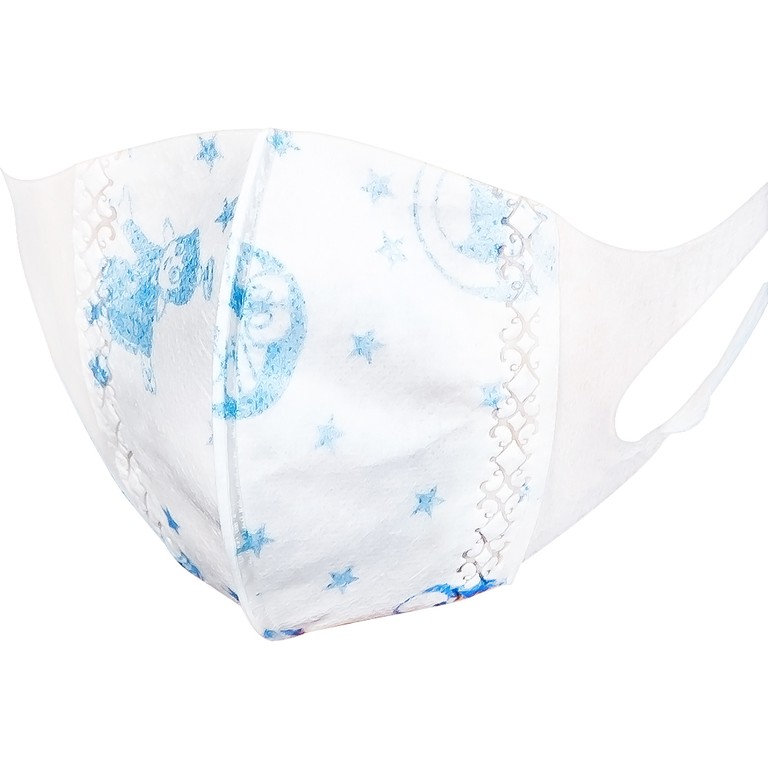 Khẩu trang 3D trẻ em quai vải Swan Mask ngăn giọt bắn, vi khuẩn, khói bụi (10 cái)