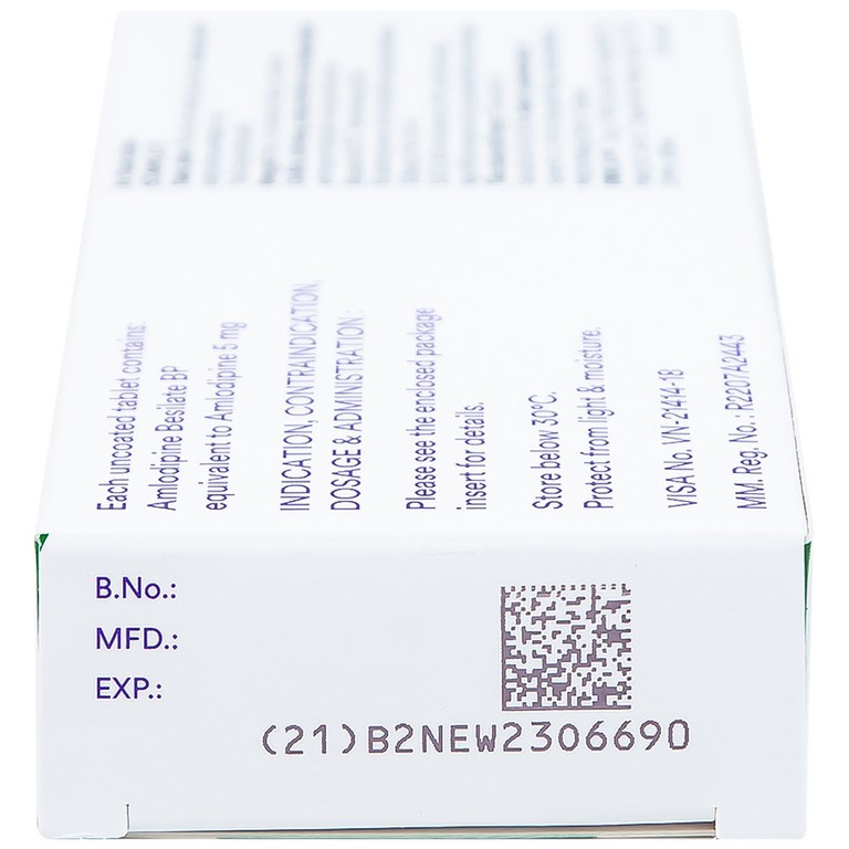 Thuốc Stamlo 5 Dr. Reddy's điều trị tăng huyết áp, đau thắt ngực ổn định mạn tính (2 vỉ x 10 viên)