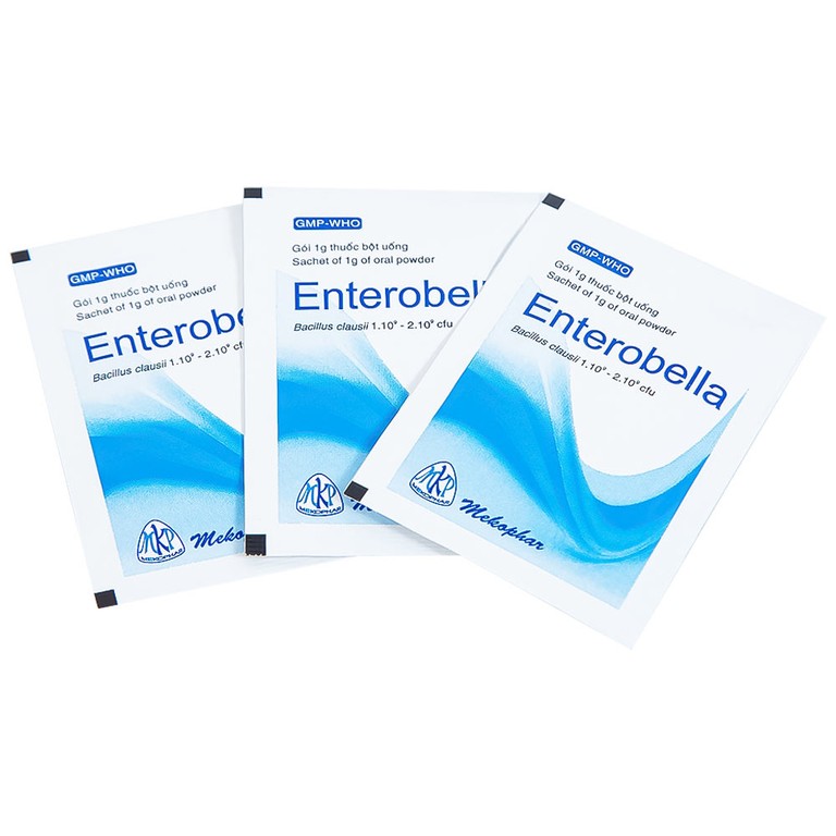 Thuốc bột Enterobella Mekophar điều trị và phòng ngừa rối loạn vi sinh đường ruột (25 gói x 1g)