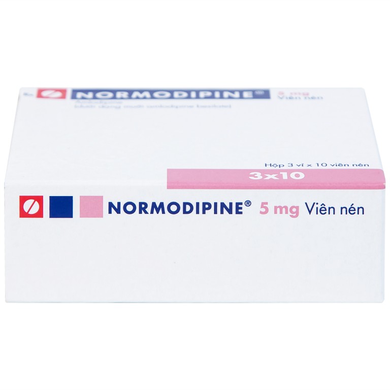 Viên nén Normodipine 5mg Gedeon điều trị tăng huyết áp, đau thắt ngực ổn định (3 vỉ x 10 viên)