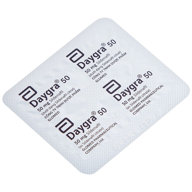 Thuốc Daygra 50 Abbott điều trị rối loạn cương dương (4 viên)