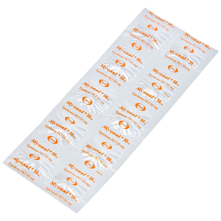 Viên nén Myonal 50mg Eisai cải thiện tăng trương lực cơ và điều trị liệt cứng (3 vỉ x 10 viên) 