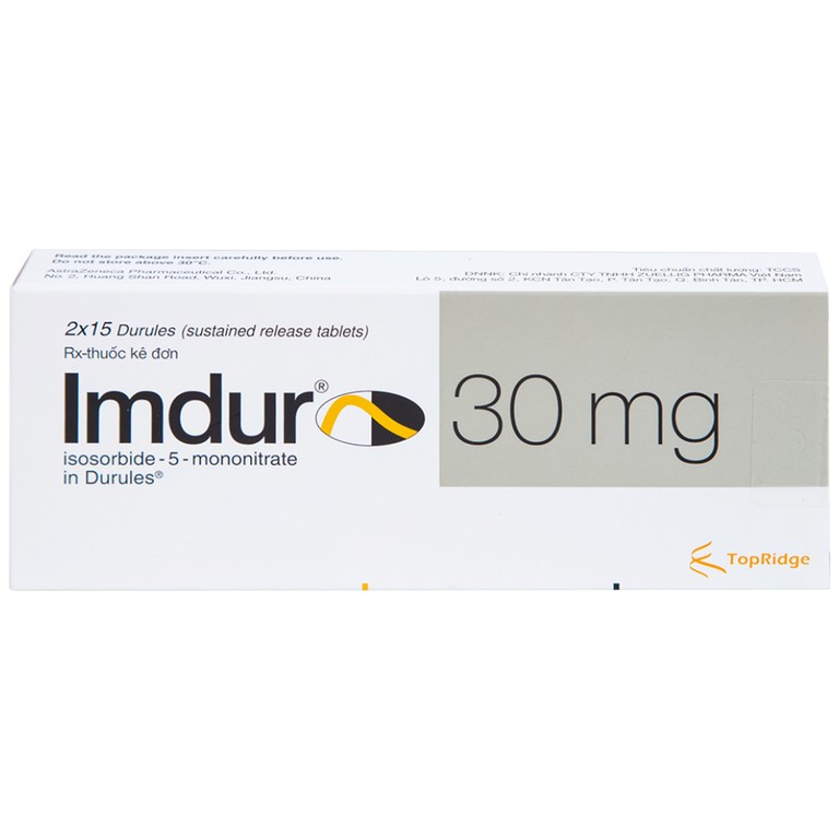 Thuốc Imdur 30mg AstraZeneca điều trị dự phòng đau thắt ngực (2 vỉ x 15 viên)
