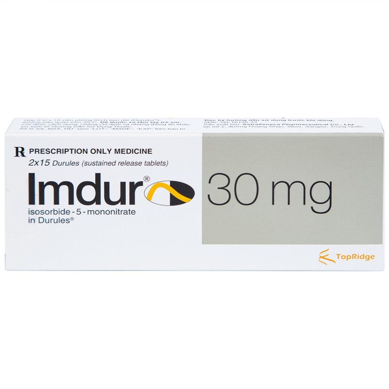 Thuốc Imdur 30mg AstraZeneca điều trị dự phòng đau thắt ngực (2 vỉ x 15 viên)