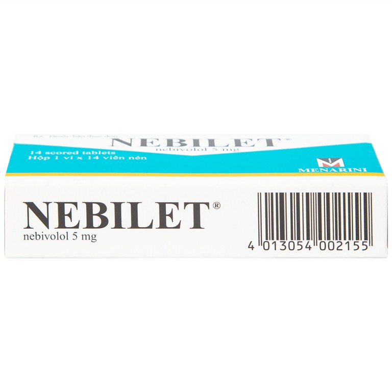 Viên nén Nebilet 5mg Menarini điều trị tăng huyết áp và suy tim mạn tính (1 vỉ x 14 viên)