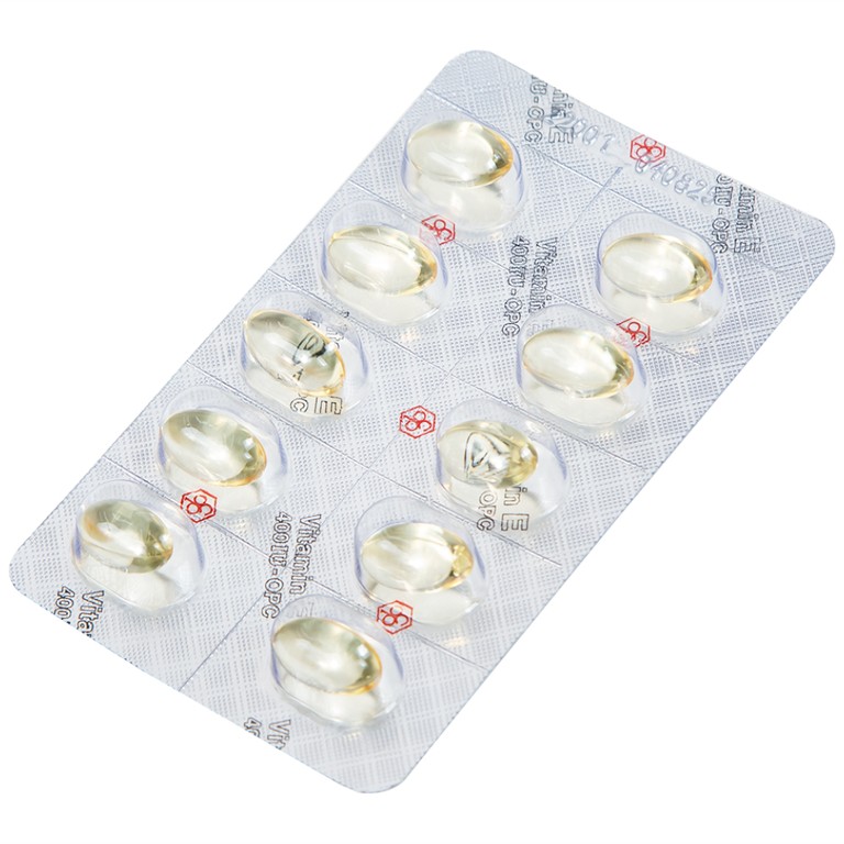 Thuốc Vitamin E 400IU OPC hỗ trợ điều trị thiếu Vitamin E (4 vỉ x 10 viên)