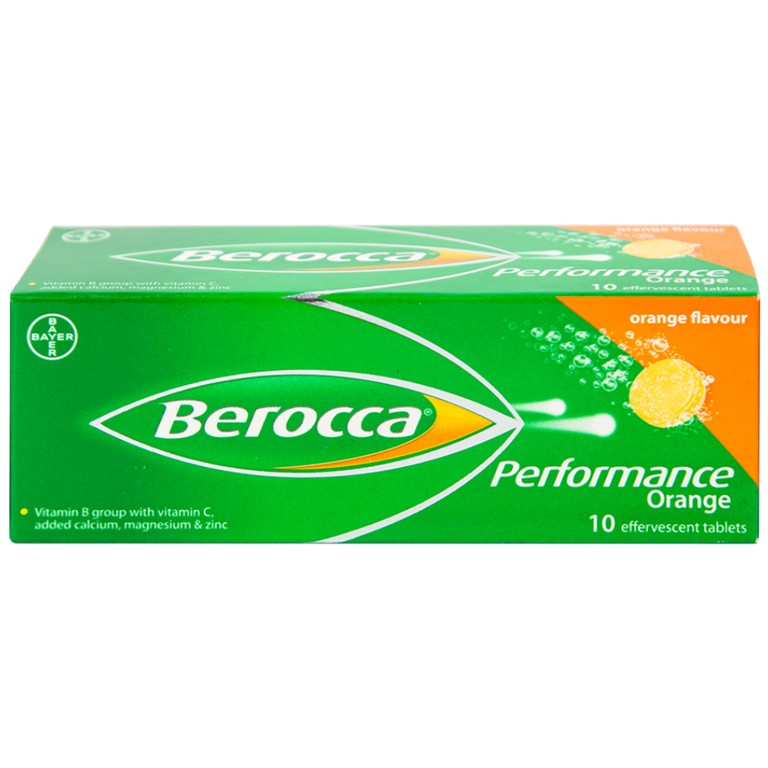 Viên sủi Berocca Bayer bổ sung vitamin và khoáng chất (10 viên)