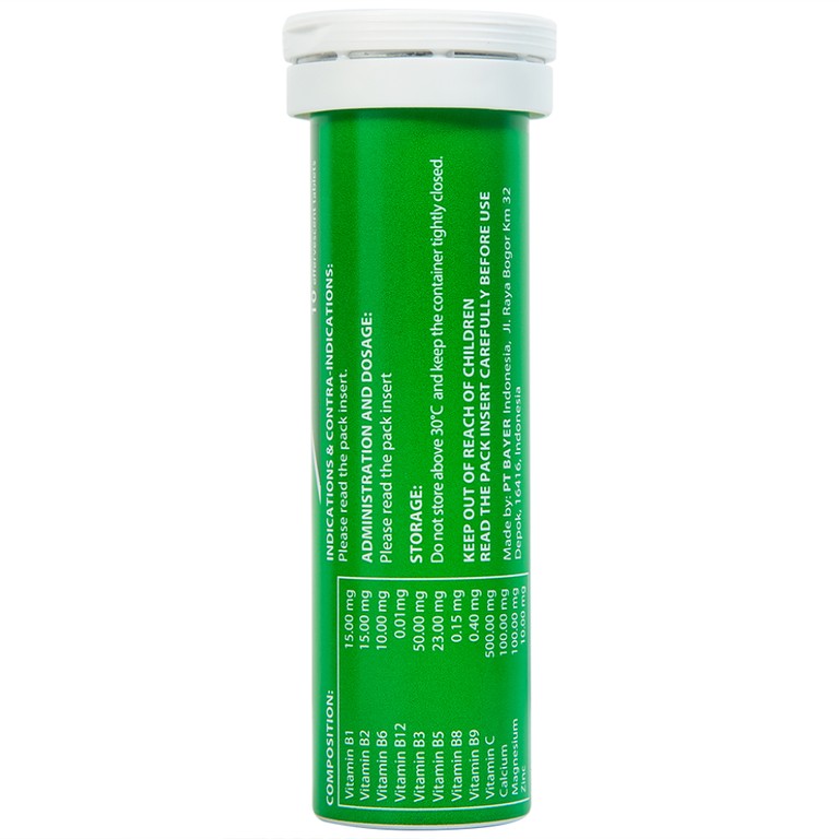 Viên sủi Berocca Bayer bổ sung vitamin và khoáng chất (10 viên)