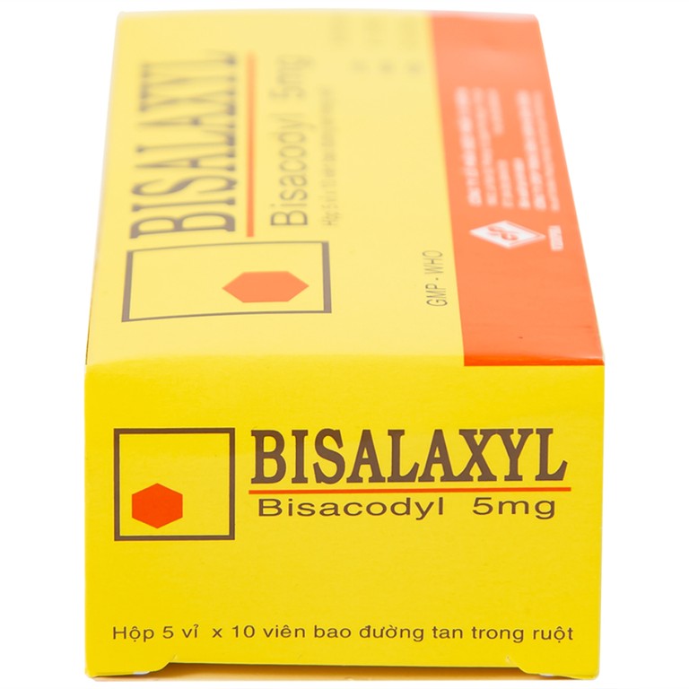 Thuốc Bisalaxyl Vidipha điều trị táo bón (5 vỉ x 10 viên)