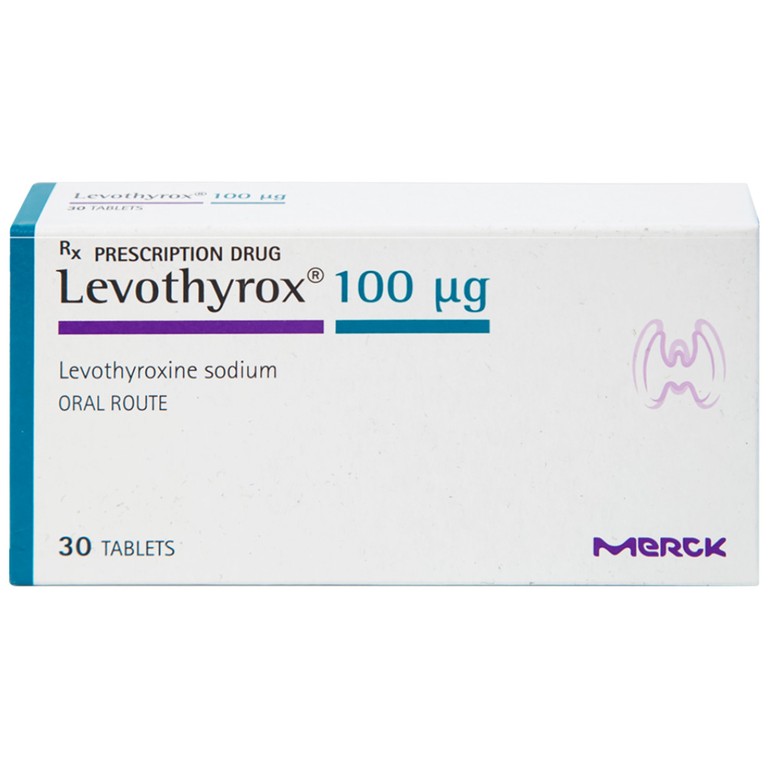 Thuốc Levothyrox 100µg Merck điều trị bướu giáp, suy giáp, ung thư giáp (3 vỉ x 10 viên)