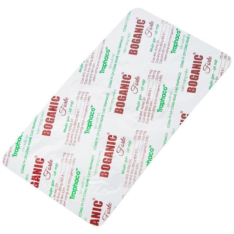 Thuốc Boganic Forte Traphaco bổ gan, hỗ trợ điều trị suy giảm chức năng gan (5 vỉ x 10 viên)