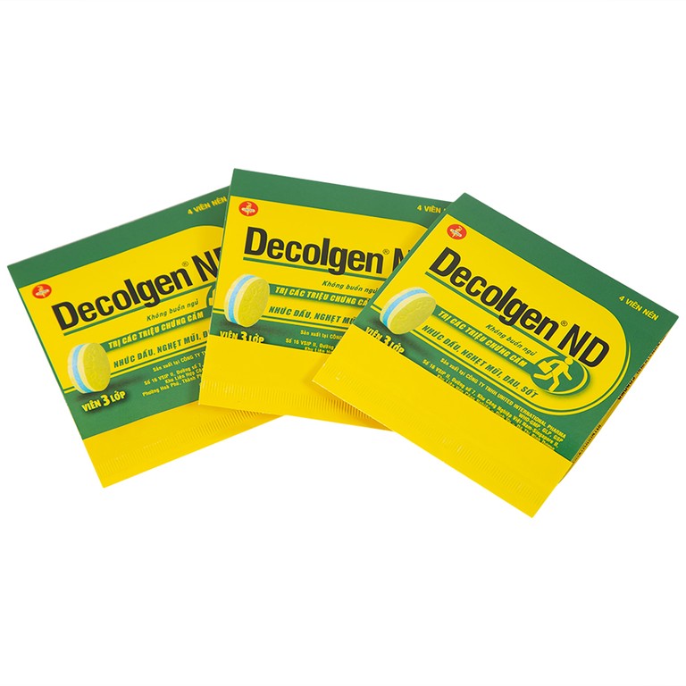 Thuốc Decolgen ND United điều trị các triệu chứng cảm thông thường, viêm mũi dị ứng (25 vỉ x 4 viên)