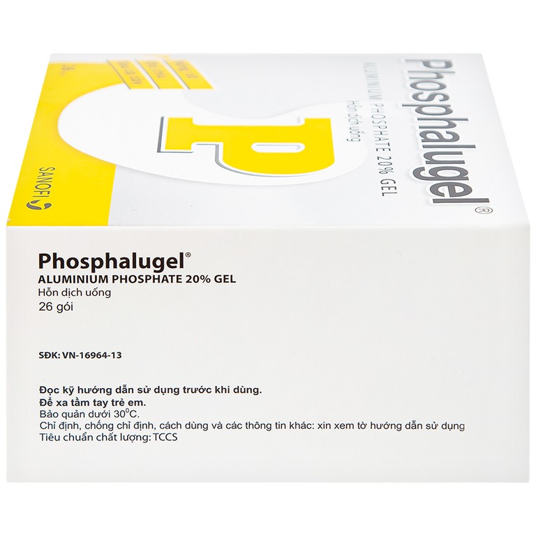 Hỗn dịch uống Phosphalugel Sanofi giảm độ axit của dạ dày (26 gói x 20g)