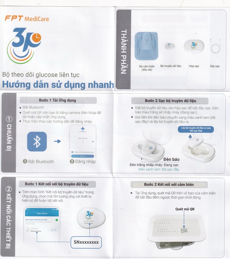 Bộ truyền dữ liệu máy đo đường huyết liên tục 3P