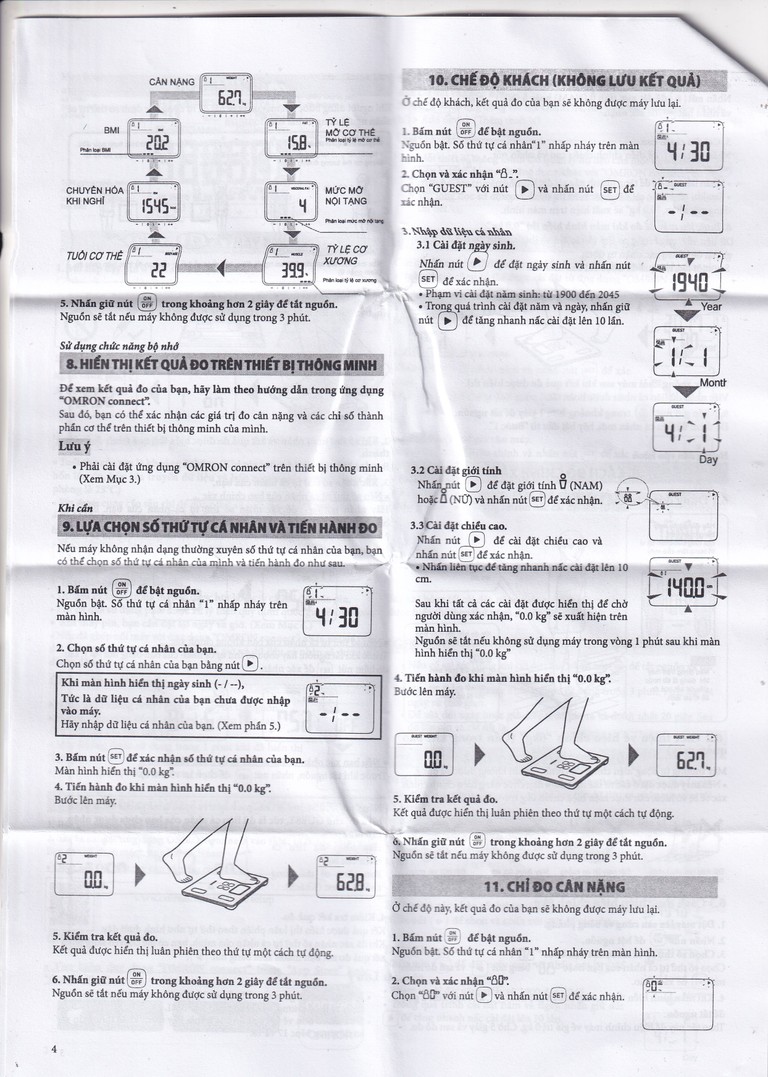 Máy đo thành phần cơ thể Omron HBF-222T