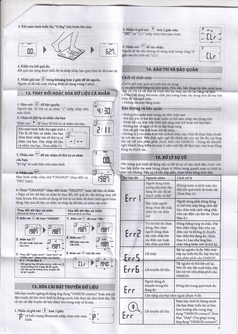 Máy đo thành phần cơ thể Omron HBF-222T