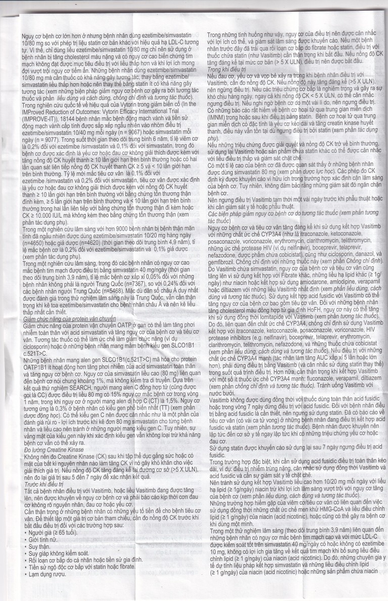 Thuốc Vasitimb 10mg/20mg tablets Krka giúp phòng bệnh tim, điều trị tăng cholesterol máu, máu đồng hợp tử gia đình (3 vỉ x 10 viên)