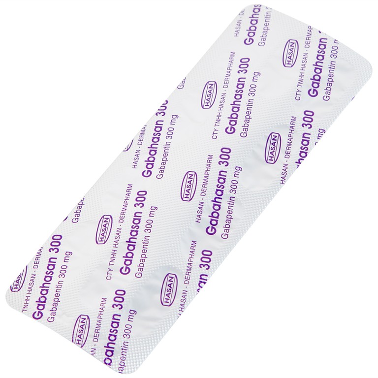 Thuốc Gabahasan 300 Hasan điều trị hỗ trợ trong động kinh cục bộ, đau viêm dây thần kinh ngoại biên (3 vỉ x 10 viên)