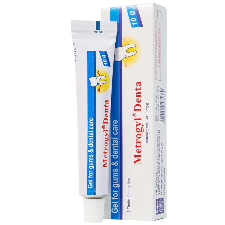 Gel bôi nha khoa Metrogyl Denta Unique Pharma điều trị các bệnh nha chu mãn tính (10g)