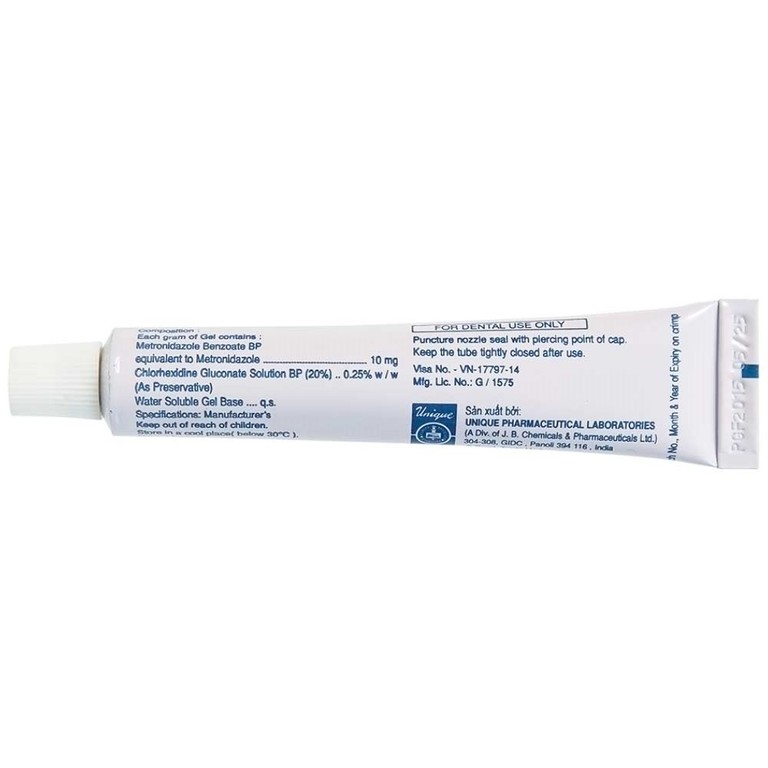 Gel bôi nha khoa Metrogyl Denta Unique Pharma điều trị các bệnh nha chu mãn tính (10g)