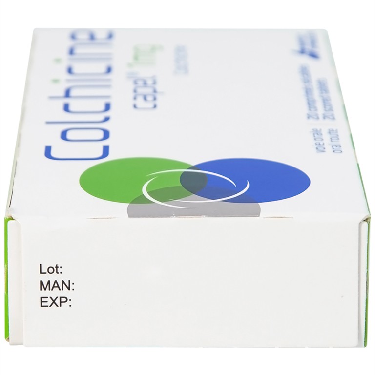 Thuốc Colchicine Capel 1mg Mayoly Spindler phòng ngừa và điều trị cơn gút cấp (20 viên)