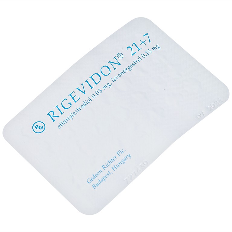 Thuốc Rigevidon 21+7 Gedeon dùng cho tránh thai (3 vỉ x 28 viên) 