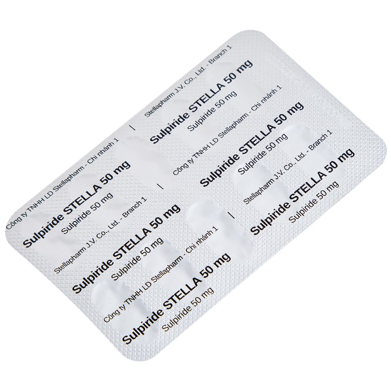 Thuốc Sulpiride Stella 50mg điều trị chứng lo âu (5 vỉ x 10 viên)