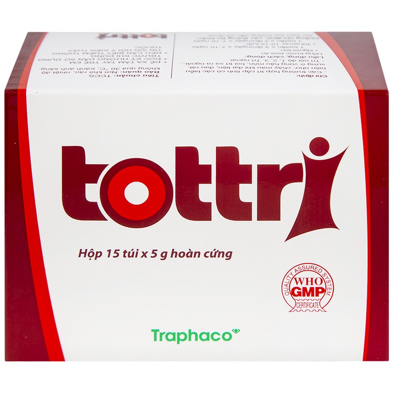 Thuốc Tottri Traphaco điều trị chảy máu khi đại tiện, đau rát (15 túi x 5g)