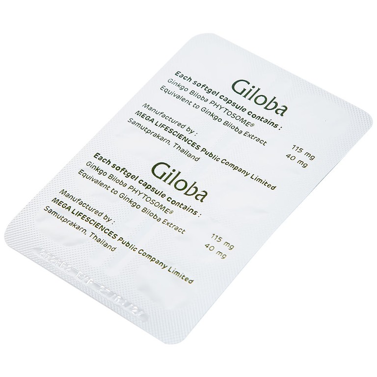 Thuốc Giloba 40mg MEGA We care điều trị suy tuần hoàn não (3 vỉ x 10 viên)
