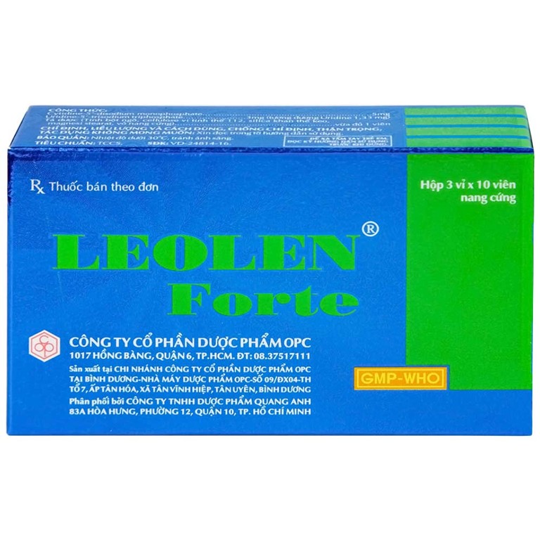 Viên nang cứng Leolen Forte OPC điều trị đau dây thần kinh (3 vỉ x 10 viên)