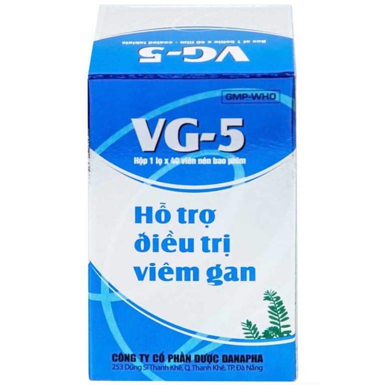 Thuốc VG-5 Danapha điều trị hạ men gan, viêm gan (40 viên) 