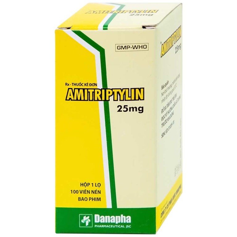 Thuốc Amitriptylin 25mg Danapha điều trị trầm cảm (100 viên)