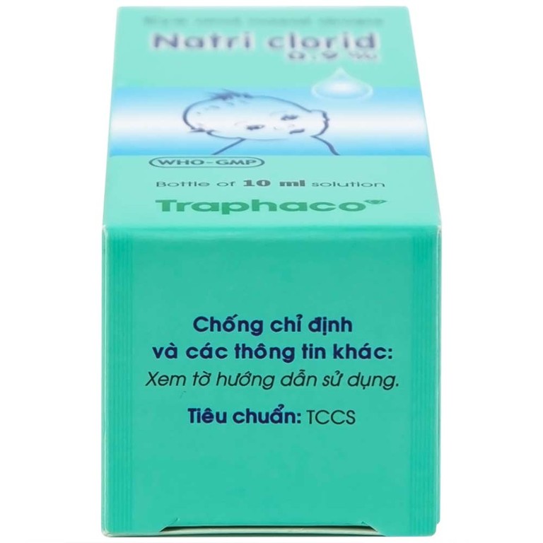 Thuốc nhỏ mắt, mũi Natri Clorid 0,9% Traphaco giảm nghẹt mũi, chảy mũi, viêm mũi dị ứng (10ml)