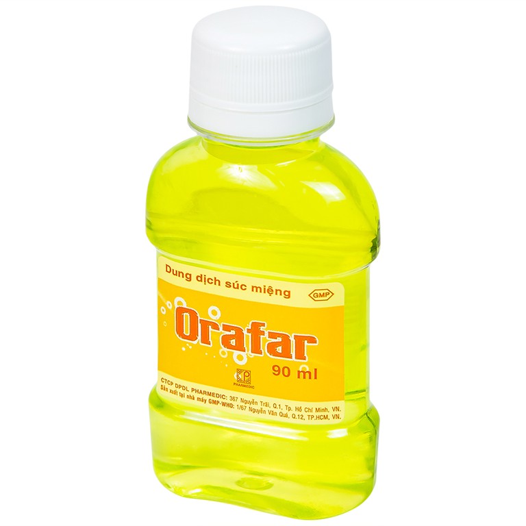 Dung dịch súc miệng Orafar Pharmedic sát trùng miệng khi nhổ răng, sưng nướu răng, viêm họng (90ml)