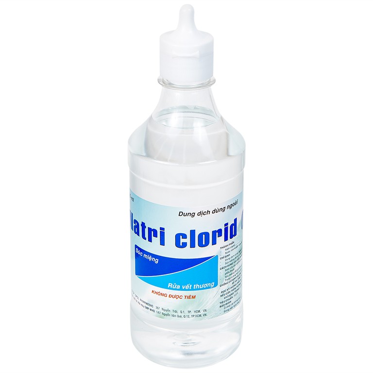 Dung dịch dùng ngoài Natri Clorid 0,9% Pharmedic vệ sinh răng, miệng, họng (500ml)