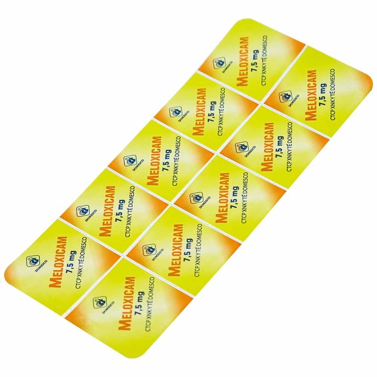 Thuốc Meloxicam 7.5mg điều trị viêm xương khớp, viêm cột sống (2 vỉ x 10 viên)