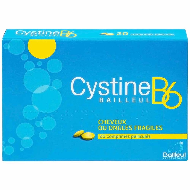 Thuốc Cystine B6 500mg Galeniques Vernin điều trị các bệnh lý liên quan đến tóc và loạn dưỡng móng (20 viên)