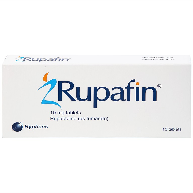 Thuốc Rupafin 10mg Hyphens điều trị viêm mũi dị ứng, nổi mày đay (1 vỉ x 10 viên)