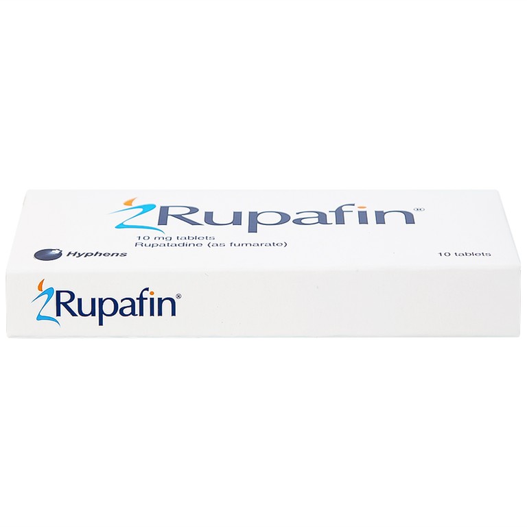 Thuốc Rupafin 10mg Hyphens điều trị viêm mũi dị ứng, nổi mày đay (1 vỉ x 10 viên)