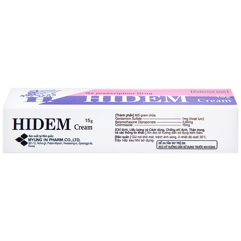 Kem bôi Hidem Cream điều trị viêm da dị ứng, hăm da (15g)