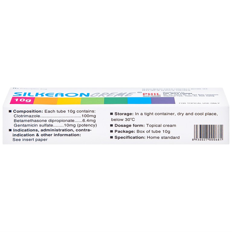 Kem bôi ngoài da Silkeron Creme Phil giảm triệu chứng viêm da (10g)