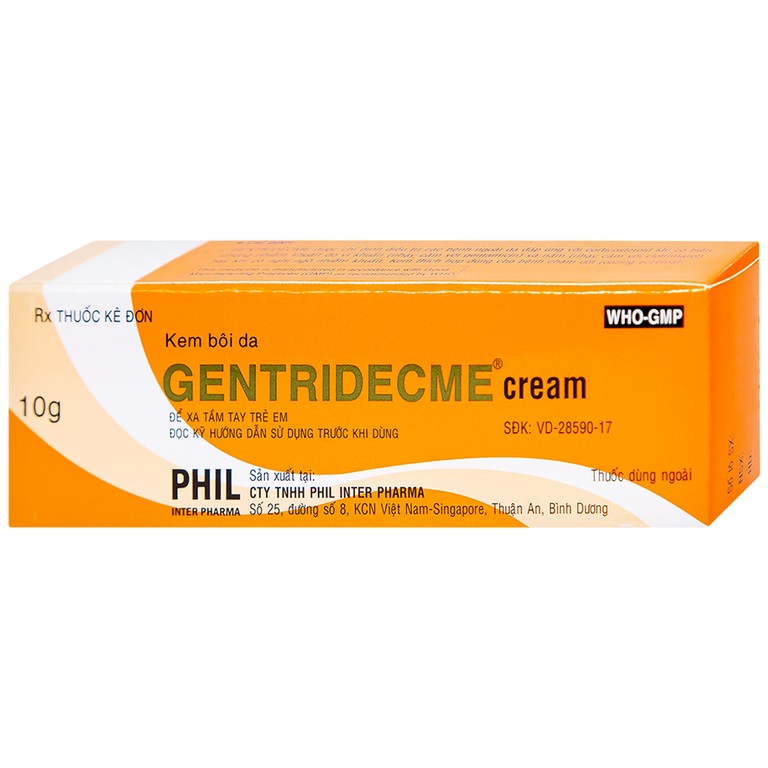 Kem bôi da Gentridecme Cream Phil điều trị nhiễm trùng da, nấm da (10g)