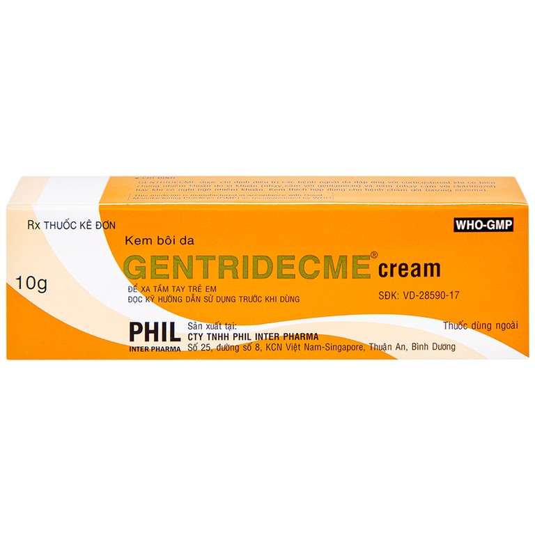 Kem bôi da Gentridecme Cream Phil điều trị nhiễm trùng da, nấm da (10g)