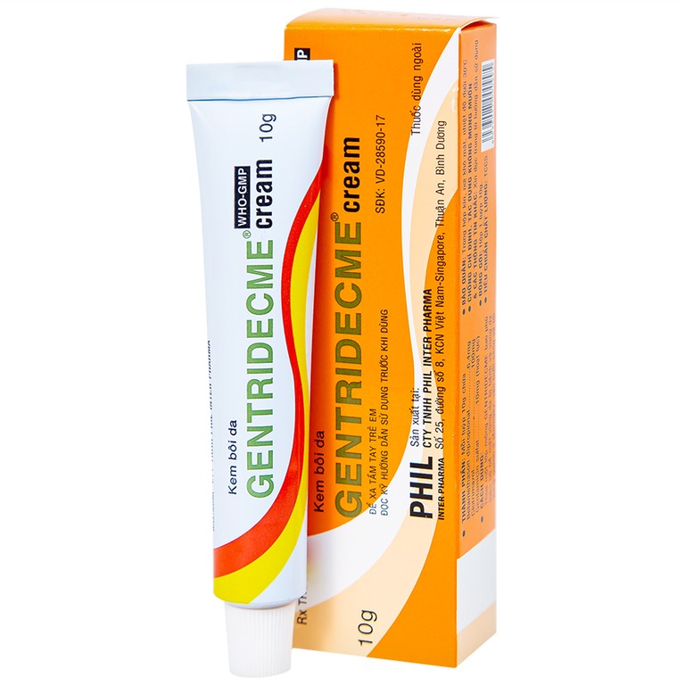 Kem bôi da Gentridecme Cream Phil điều trị nhiễm trùng da, nấm da (10g)